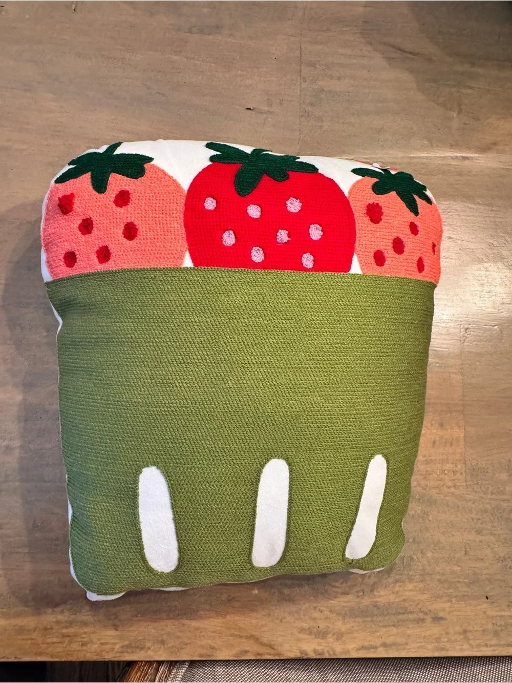 Green Strawberry Decorative Throw Pillow
